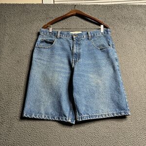 Faded Glory Vintage Y2K Jorts Mens 34x10 Denim Shorts 90s Baggy Skater Grunge